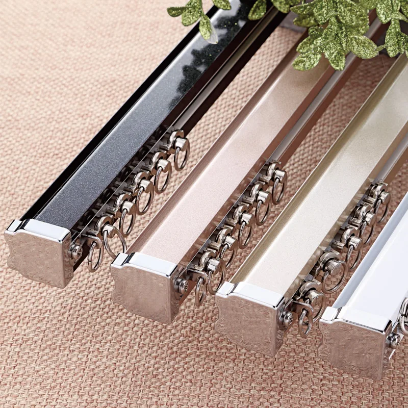 

Thick Curtain Tracks, Built-in Nano Plastic Strip, Aluminum Alloy Accessories, Customized Size, New Arrival