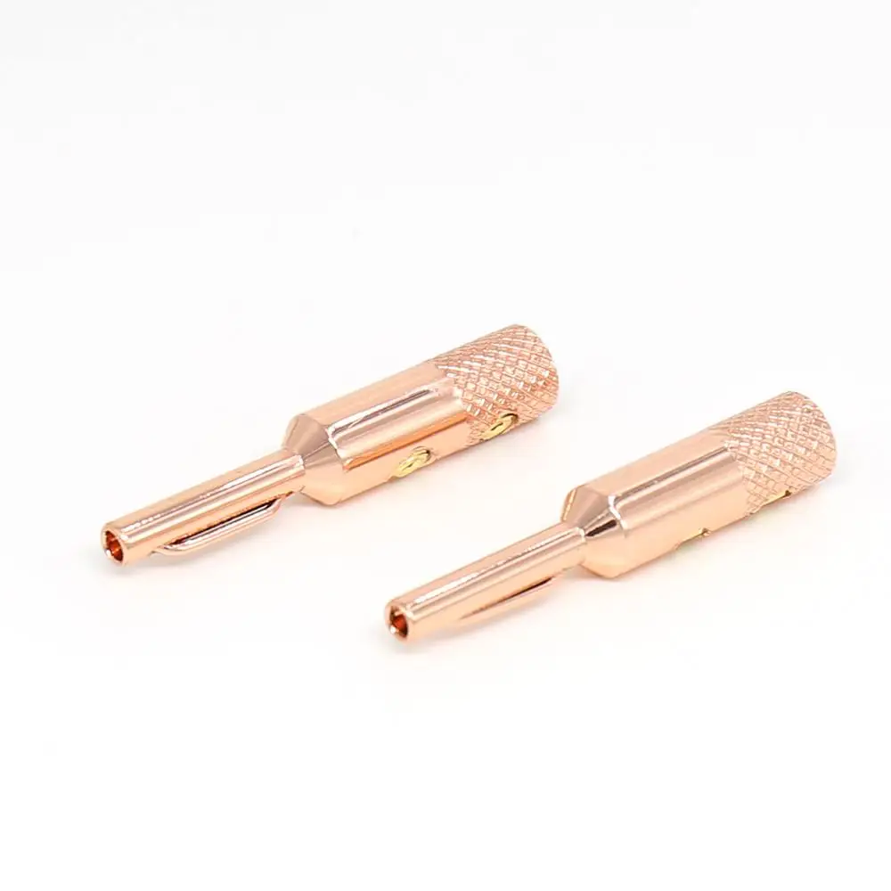 4pcs de alta fidelidade áudio banana plug alto-falante cabo conectores plug