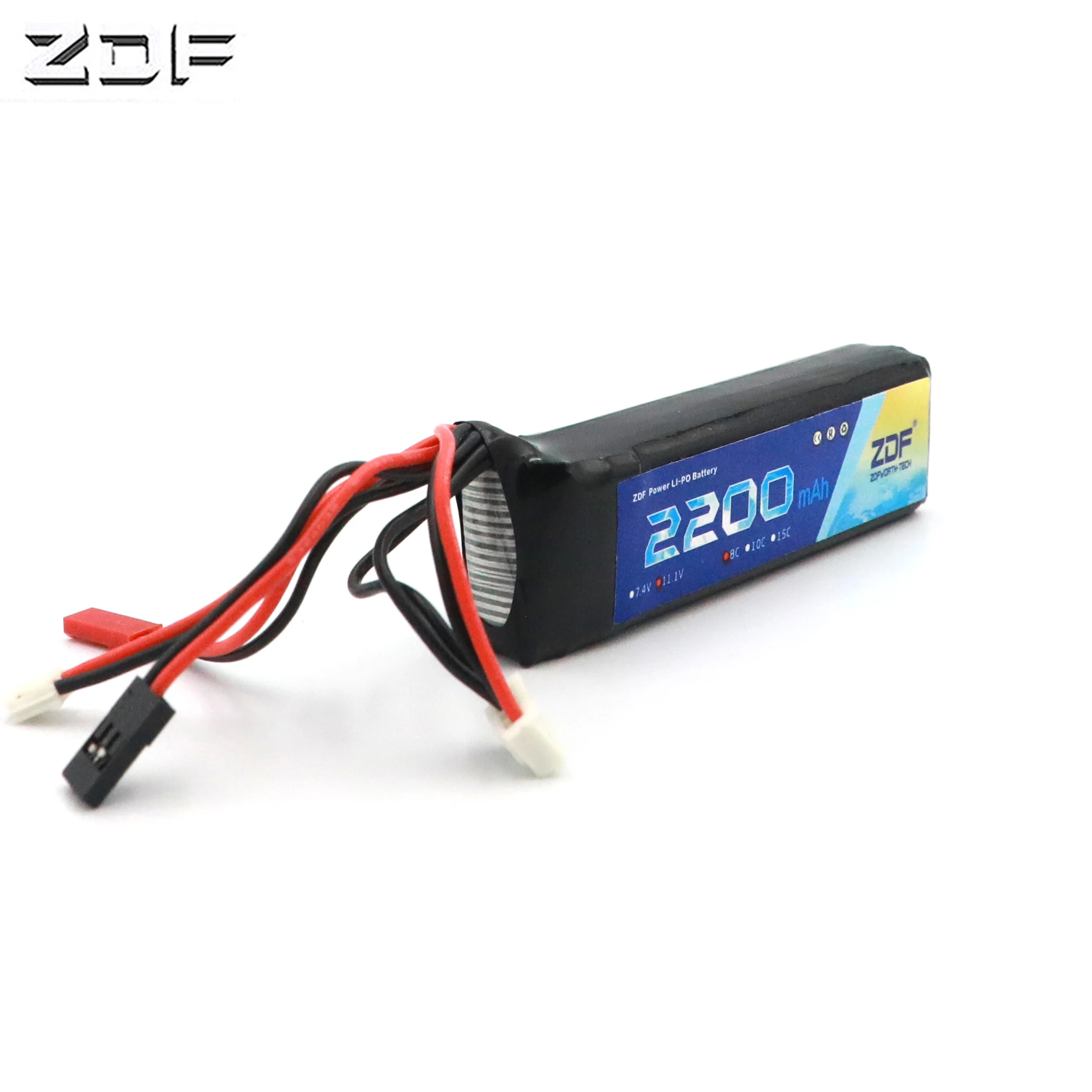 ZDF 3S Lipo Battery 11.1V 2200mAh 8C RC Parts JST SM 2Pin 4Pin AKKU Bateria For RC Transmitter Receiver Rechargeable Accessories