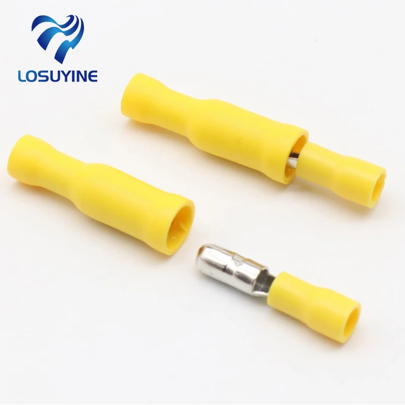 

Hot 50 X Yellow Male Female Bullet Connector Crimp Terminals Wiring