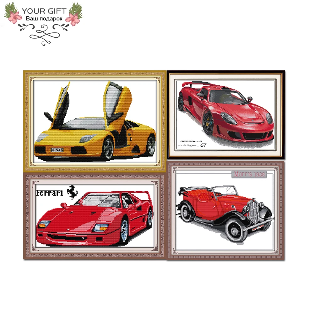 Joy Sunday Luxury Car Cross Stitch Kits, Man, Boy, Friend, Husband, Home Decor, Boy, Friend, J013, J020, J024, J032, 14CT, 11CT