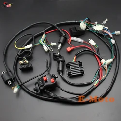 Full Electrics Wiring Harness CDI Coil Solenoid Kit For GY6 125cc 150cc ATV Quad Buggy Go kart Coolster 4 wheelers Scooter