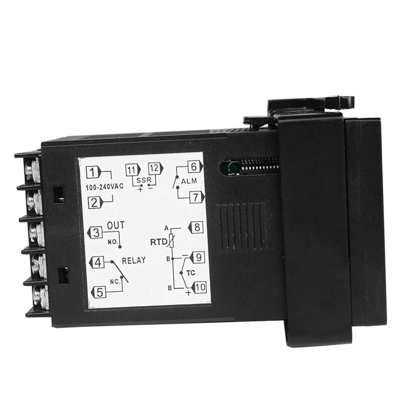 85~265Vac PT100 K Thermocouple Input 0-10V Analog Output Digital PID thermostat Temperature Controller for Heat Cool with Alarm