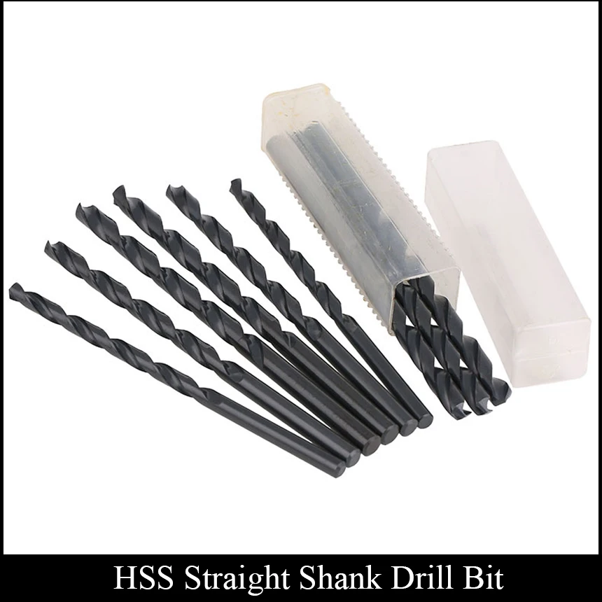 2mm 2.1mm 2.2mm 2.3mm 2.4mm 2.5mm Metal Wood AL Tool High Speed Steel HSS Black Finished Spiral Straight Shank Twist Drill Bit