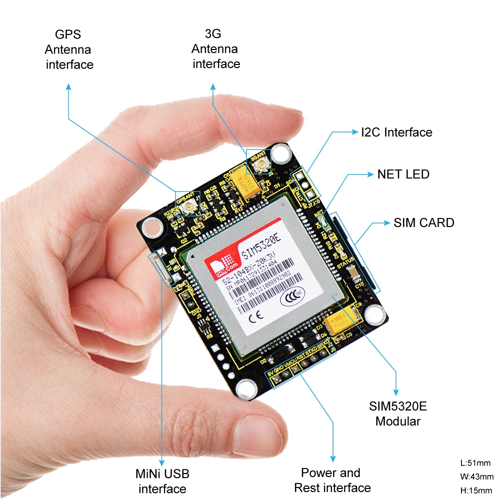 Keyestudio SIM5320E 3G GSM GPRS GPS Modules for Arduino 51 AVR MCU