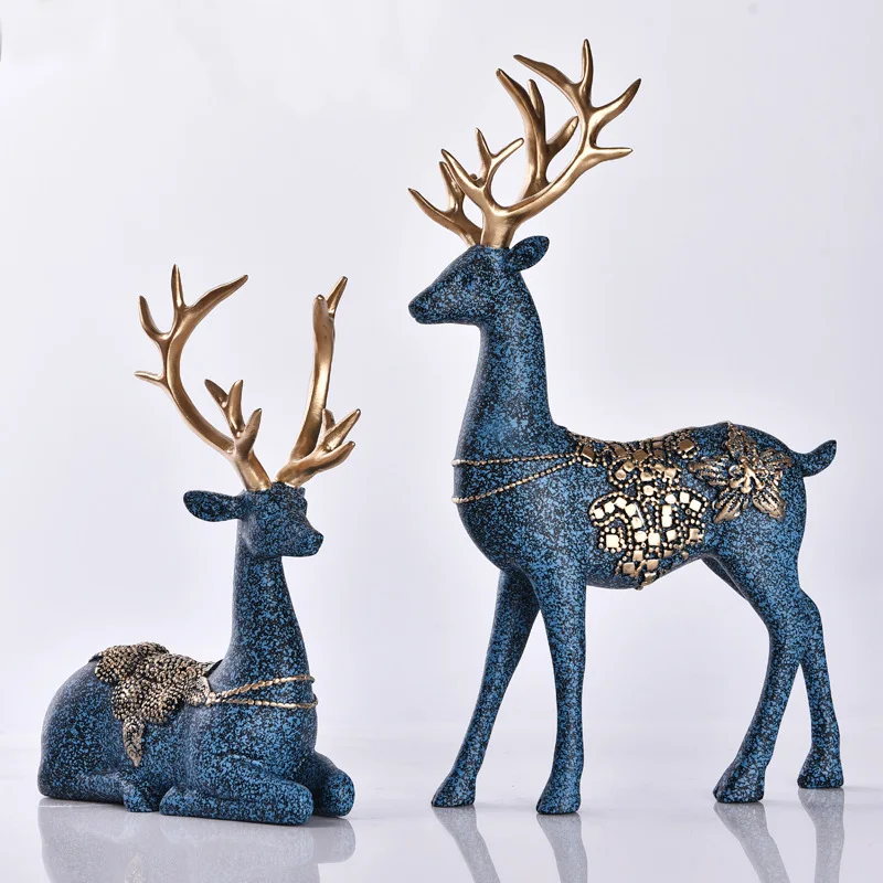 

Deer resin crafts creative home decorations resin craft ornaments living room TV cabinet ornaments