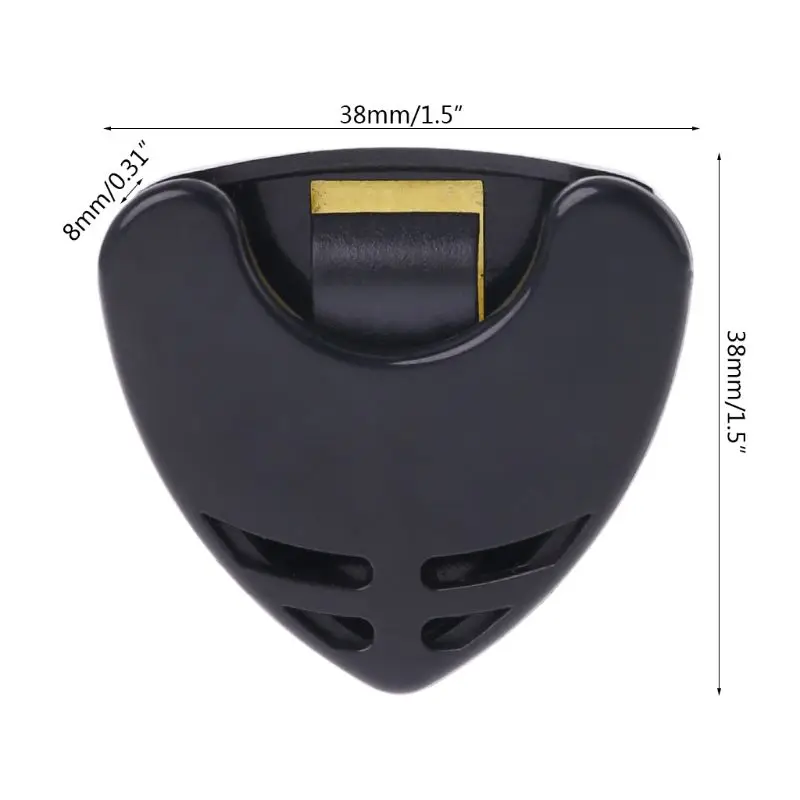 1 pc supporto per plettro per chitarra custodia in plastica per plettro custodia rapida forma triangolare autoadesiva
