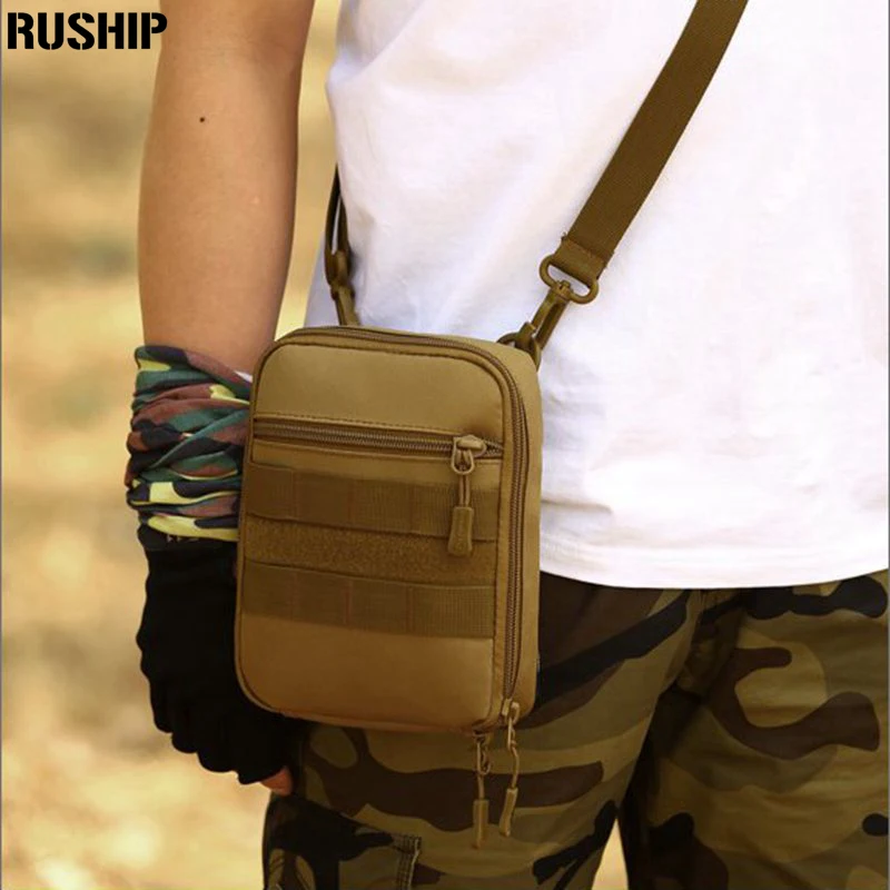 Waist Belt Bag Travel Nylon 1000D Fanny Pack Waist Bag Molle Money Phone Pouch Shoulder Sports Bag Tool Arranging Sub Packets