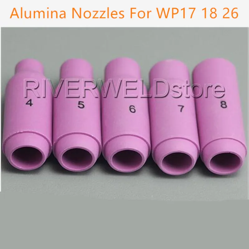 

TIG Welding Torch WP 17 18 26 Consumables Accessories Alumina Ceramic Nozzle Cups KIT 10N50 10N49 10N48 10N47 10N46 5pcs