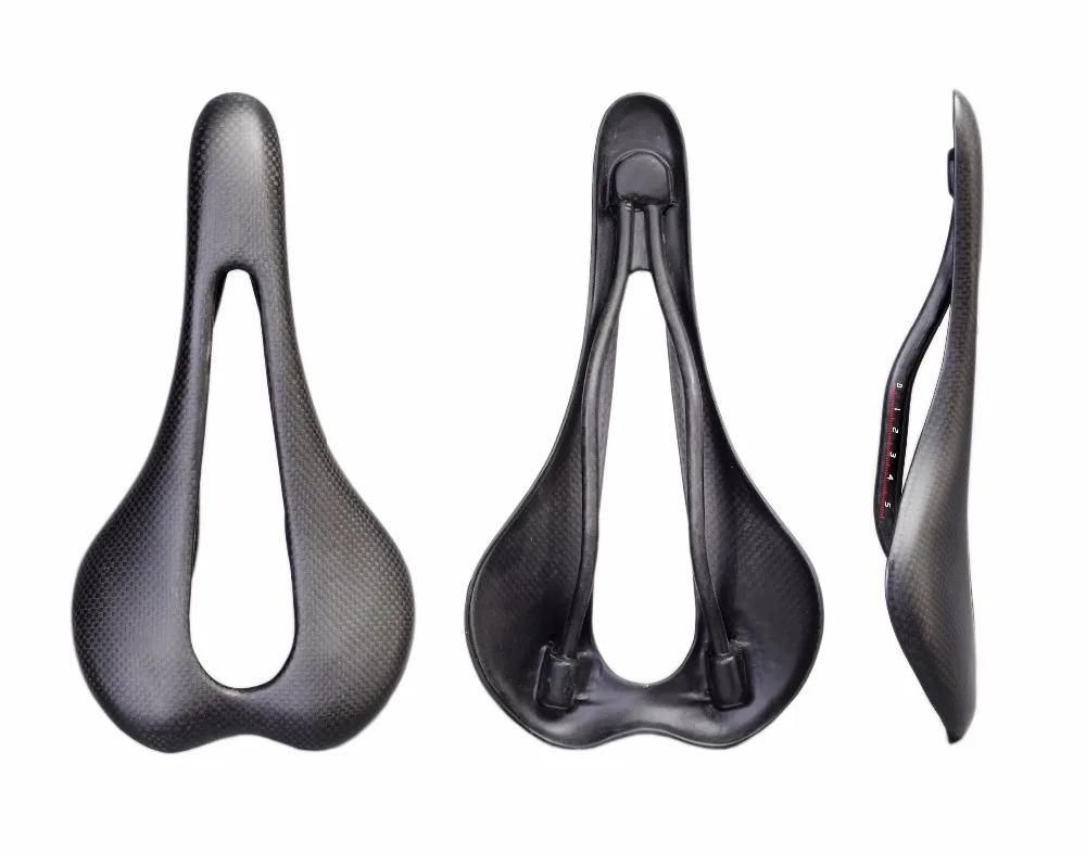 PURARAZA-Hollow Full Carbon Road Bike Seat, Matt Bicycle Parts, MTB Hollow Cushion, New, 275x147mm, 3K, 2018