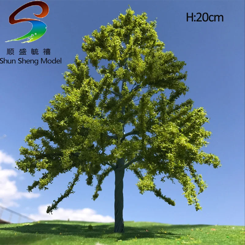 

1pcs H:20cm Scale Model Wire Yellow Green Tree For Train Layout Set Model Scale Trees for Z Scale