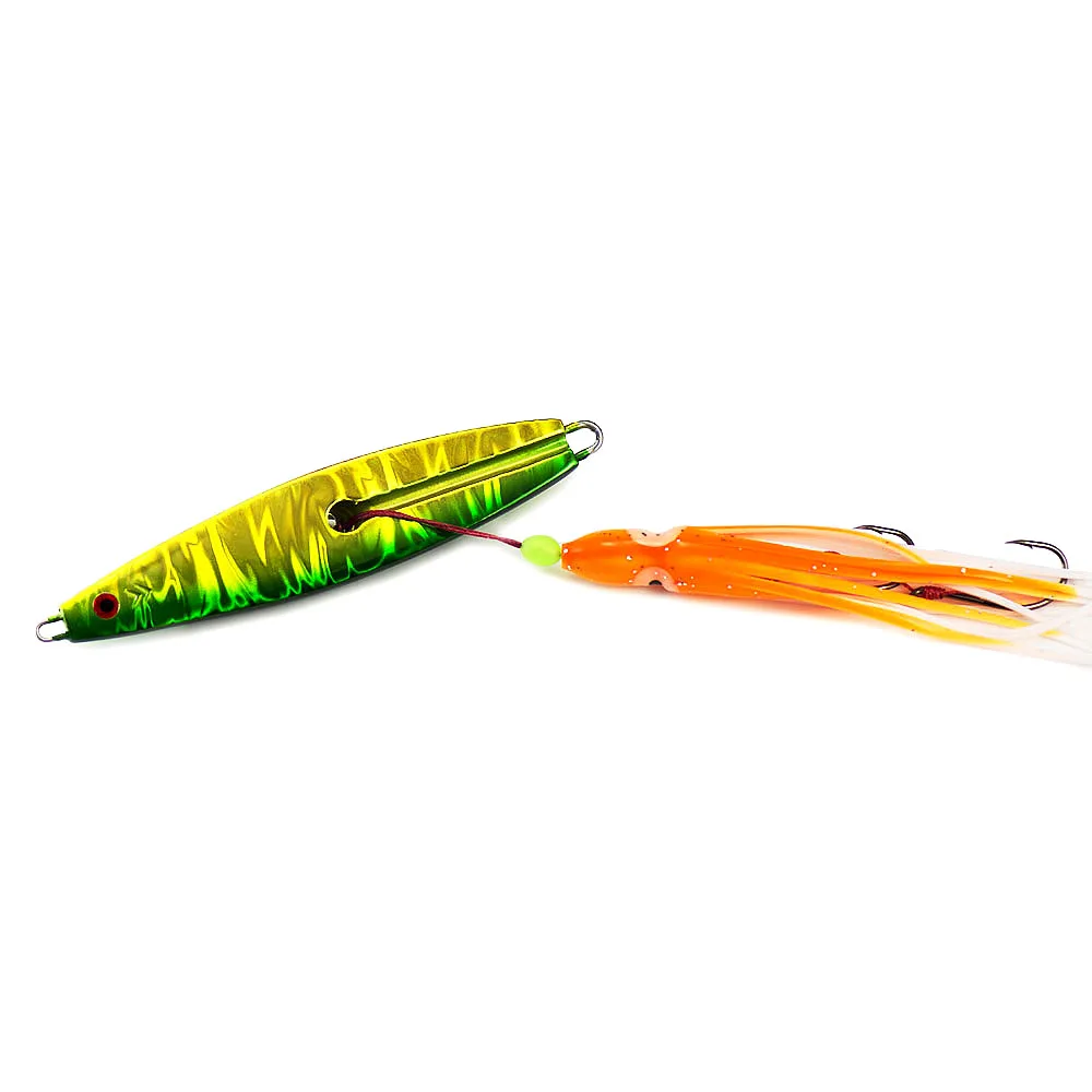 Countbass  Inchiku jig with octopus assist hook, Salty Rubber Jigging lures fishing, Bottom Ship Snapper 3PCS 135g 4.8oz