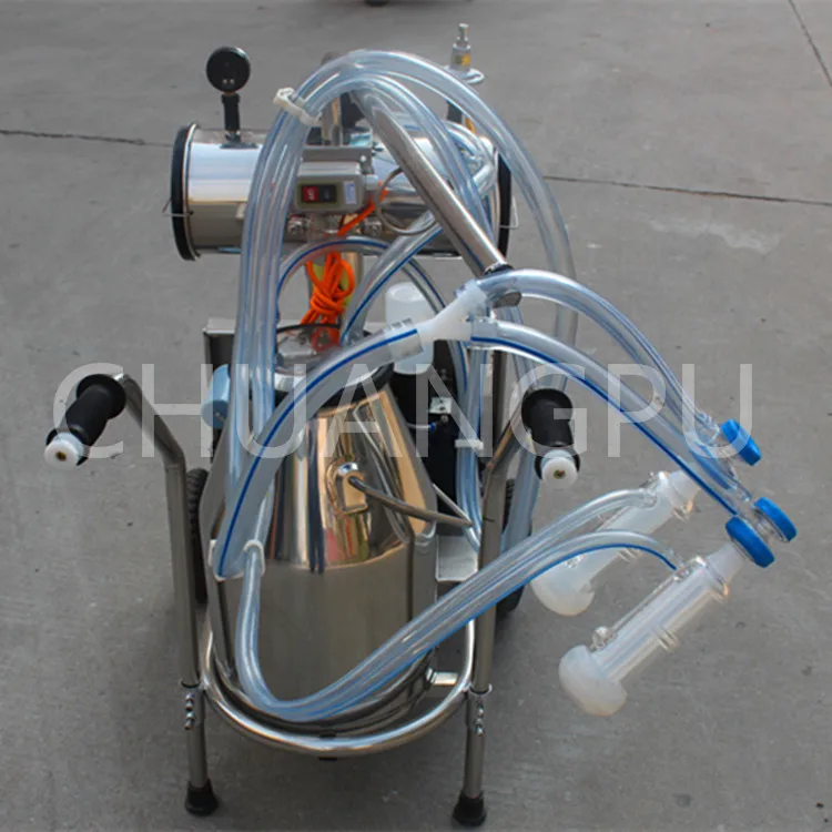 Stainess Steel Double Buckets High Configuration Cow/Sheep Milking Apparatus Machine