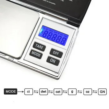 500g 0.01g Precision Jewelry Scale For Gold Bijoux Sterling Silver Mini Pocket digital scale Portable Weight Balance Gram