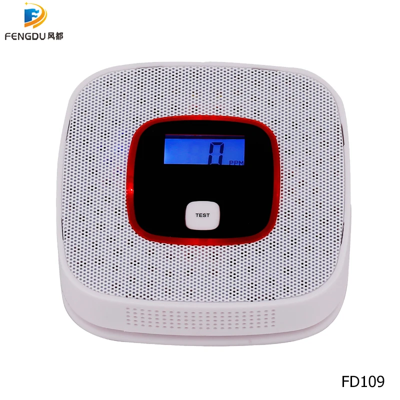 LCD 디스플레이 CO 감지기 일산화탄소 경보 센서 중독 가스 테스터 인간의 음성 경고 감지기 경보 시스템