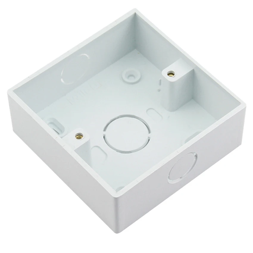 White 146mm 86mm British Wall Switch Concealed Junction Box UK Wall Socket Plate Surface Screw Mounted Bottom Box 86*86*32mm