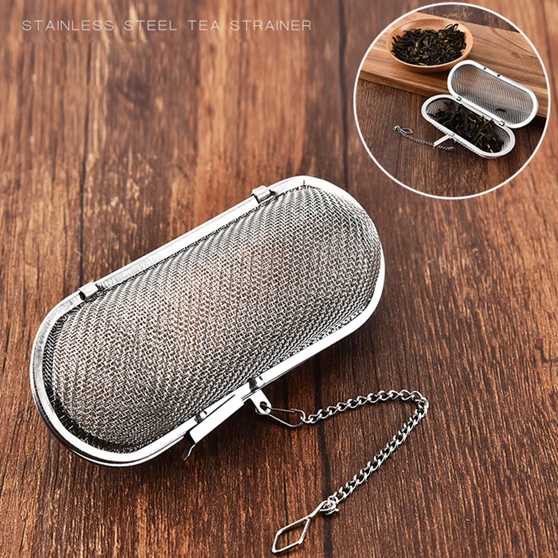 Pratical Tea Strainer Filter Hanging Safe Reusable Mesh Tea Strainer Stainless Tea Infuser Strainer Steel Kitchen Tool