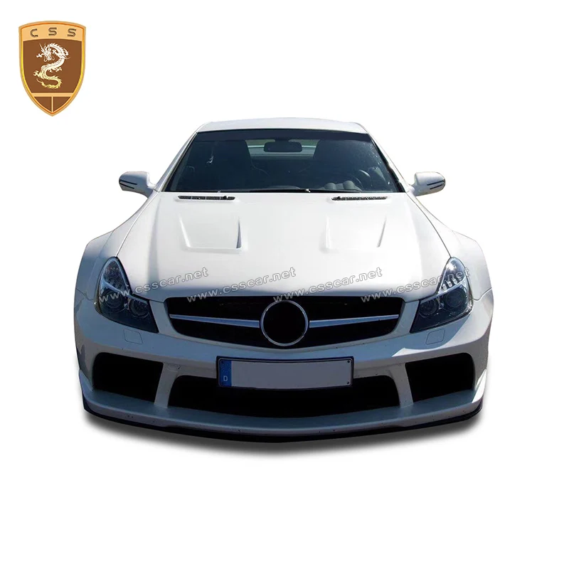 Car Modification Hood Bonnet Cover For Benz SL Black - Series Style Hood Engine Cover Car Styling