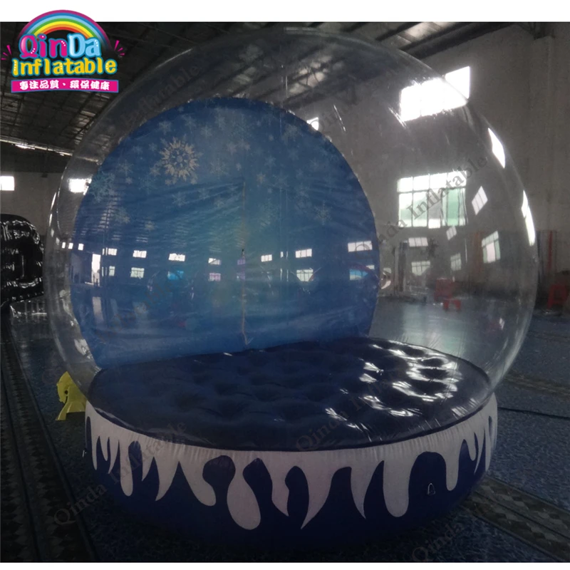 3m Diameter Empty Inflatable Snow Ball For Advertisement,Christmas Decorations Giant Inflatable Snow Globe