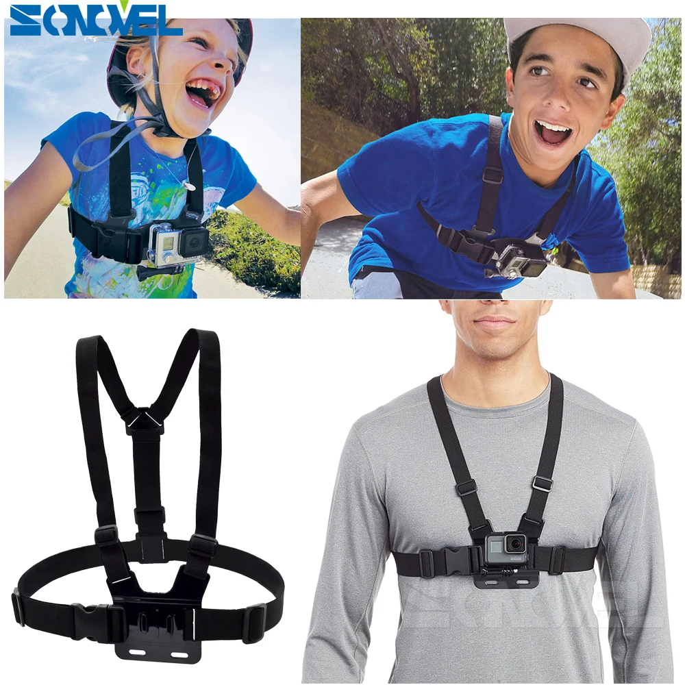 Action Camera Accessory Head Chest Strap Mount For Gopro Fusion Gopro Hero 7 6 5 4 3+ 3 2 H9R F60R W9R Yi 4K SJ4000 SJ6 SJ7