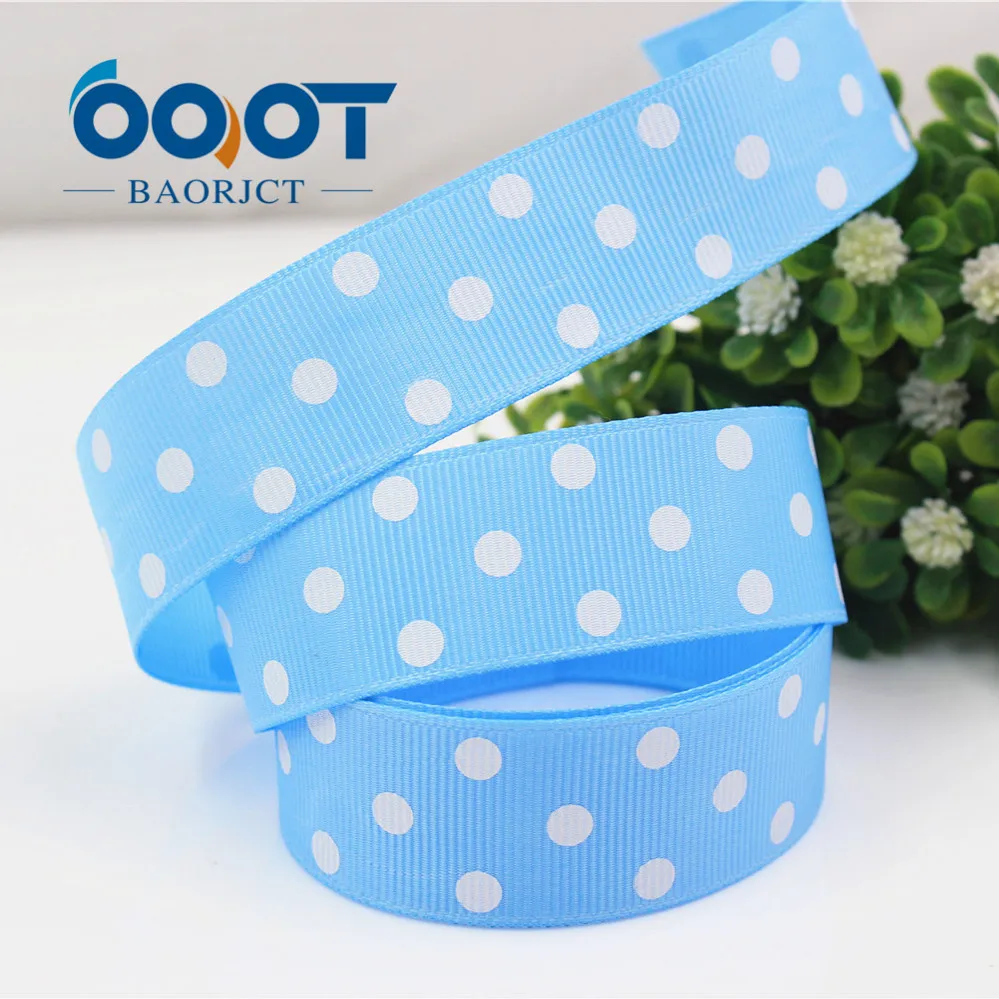 OOOT BAORICT 1762213,Polka Dots grosgrain Ribbon,25MM ,10 yards The tape for Sewing ,DIY Headdress Accessories Handmade material