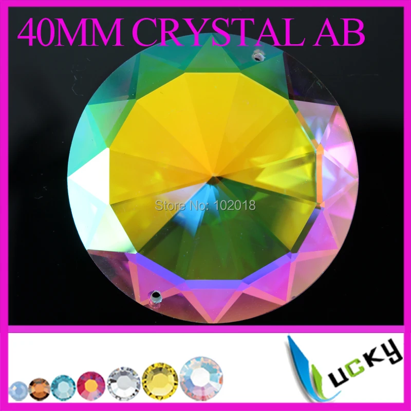 

K9 40 мм 30x40 мм кадрули Кристалл AB Большие круглые пришивные стразы Имитация Swarov Лучшее качество стразы с плоской задней частью