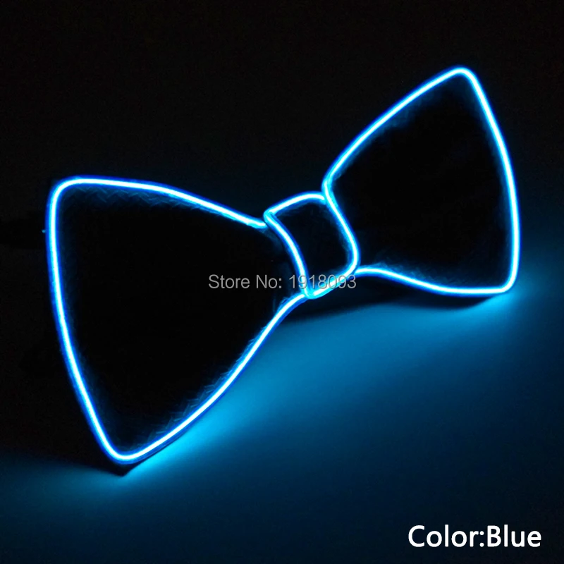 

Holiday Lighting Party Supplies Decoration EL Wire Bow Tie Blinking Bow Tie Glow Party Favors with 3V Sound activated Driver