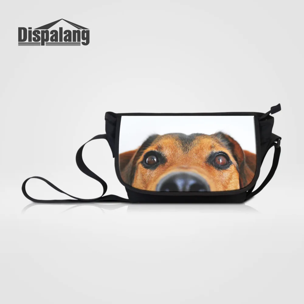 

Dispalang Dog Print Crossbody Bags for Men Women Animal Canvas Messengers Bag Business Casual Large Laptop Shoulder Bags