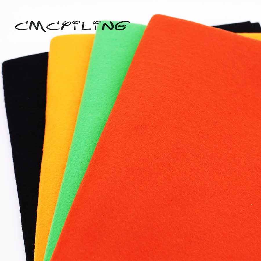 CMCYILING 4 Pcs/Lot,45*55cm Soft Felt Fabric For Sewing Halloween Clothing Dolls Crafts  Polyester Cloth