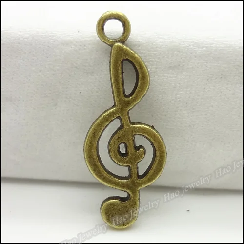 

80pcs Vintage Charms Note Pendant Antique bronze Fit Bracelets Necklace DIY Metal Jewelry Making