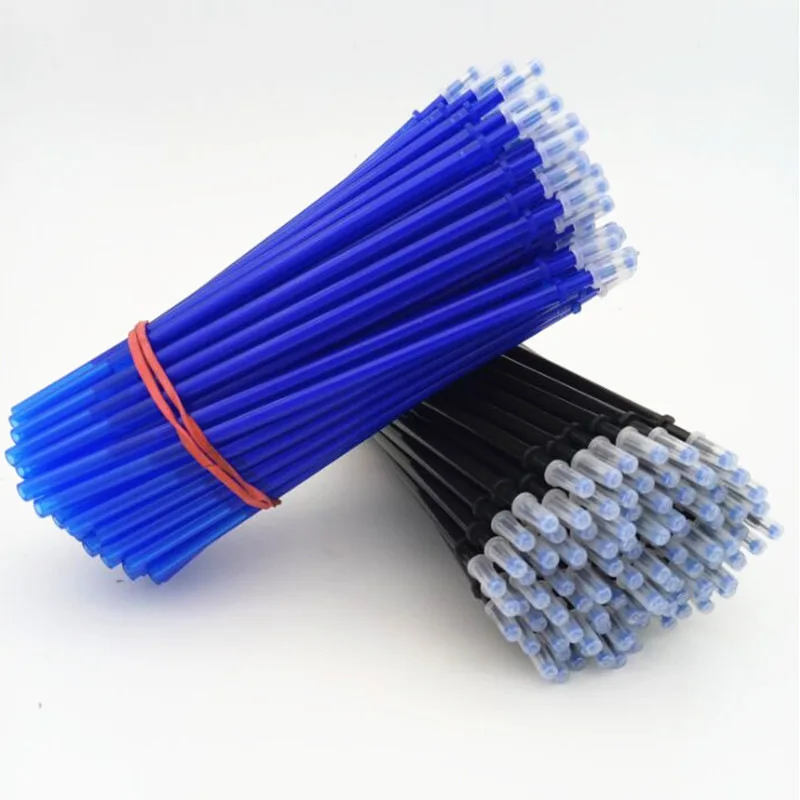 10Pcs/Lot 0.5mm Erasable Pen Refills For Pens Color Blue And Black Replenishmen Inks Office Signature Rods School Office Supply