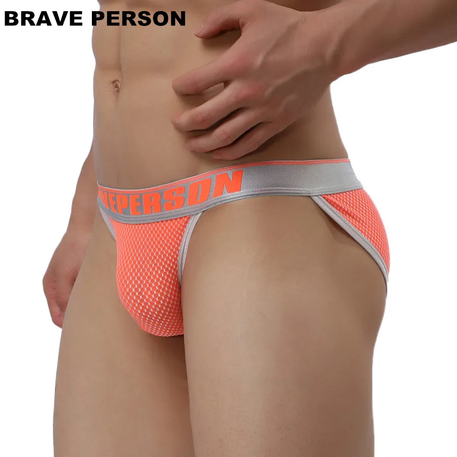 BRAVE PERSON Brand Male Underwear Men Briefs New Arrivals Men\'s Sexy Underpants Low-waist Nylon Underwear Briefs For Man