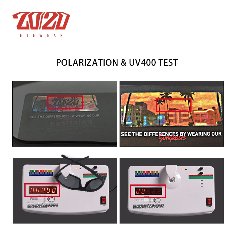 20/20 Optical Brand Design nuovi occhiali da sole polarizzati moda uomo occhiali da sole occhiali da sole viaggi pesca Oculos PL66 con scatola