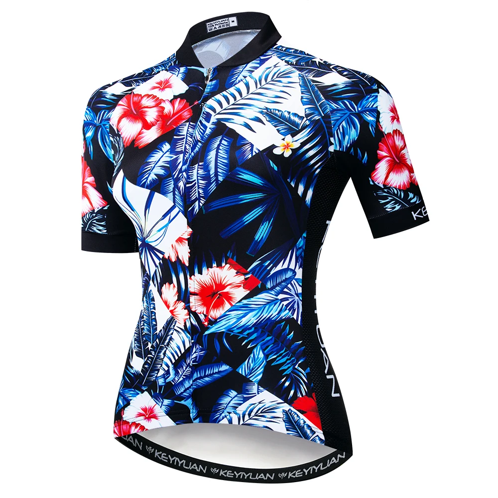 

2019 Keyiyuan Summer New Road Racing Bike Riding Equipment Quick Dry Breathable Women's Black Short Sleeve Top