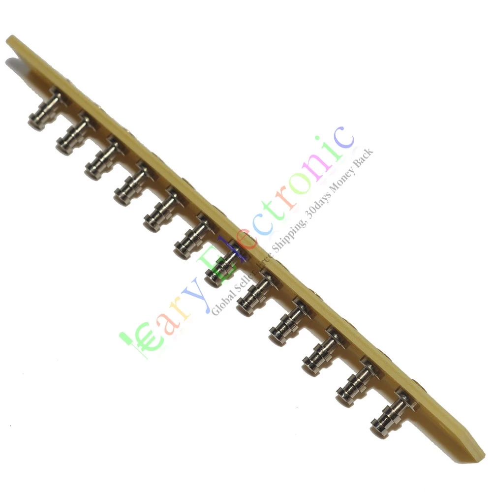 Wholesale and retail 50pc copper plated nickel Fiberglass Turret Terminal Strip 12pin Lug Tag Board free shipping