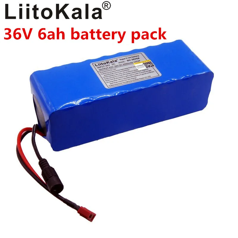 

LiitoKala 36V 6ah 500W 18650 lithium battery 36V 8AH Electric bike battery with PVC case for electric bicycle