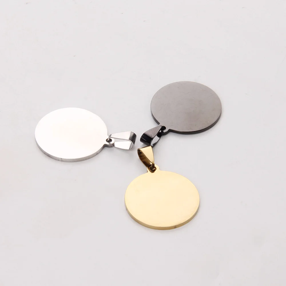 

200pcs/lot Personalized Customized Multiple languages Dog Pet ID Tag Stainless Steel Circle tag Puppy Collar Assessories