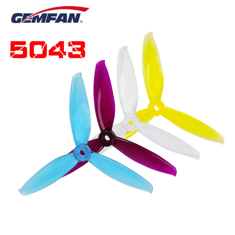 gemfan 5043 5inch 3 blade/tri-blade CW CCW propeller prop compatible 2206 brushless motor for FPV racing drone Freestyle part