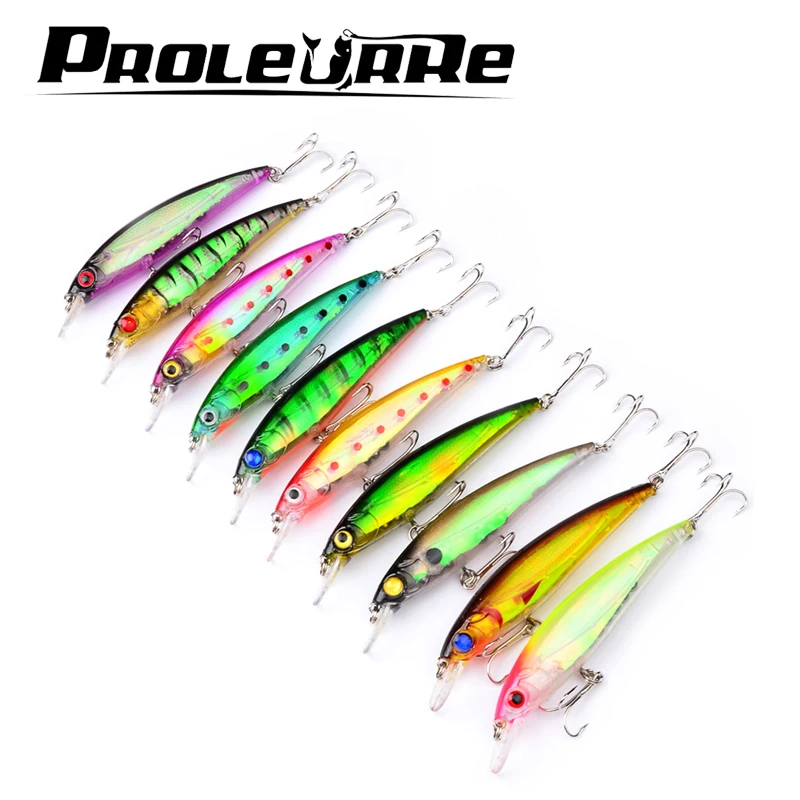 10pcs/set 11cm 13.5g Fishing Lure Isca Artificial Floating Minnow Hard Bait Pesca Fishing Tackle Crankbait Swimbait Wobblers