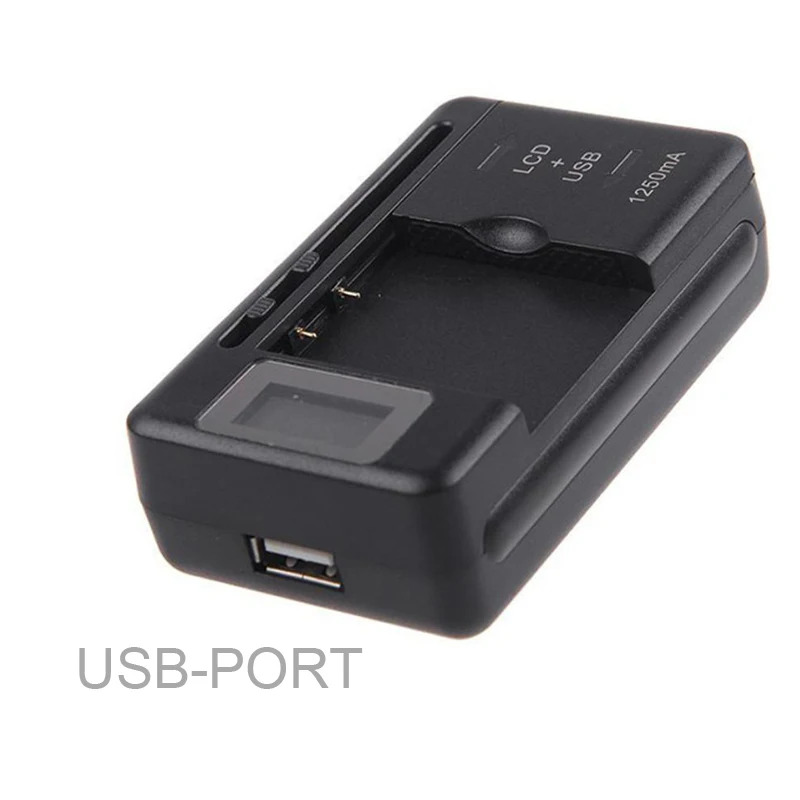 VAORLO 모바일 배터리 충전기, 범용 LCD 표시기 화면, USB 포트 휴대폰 충전기, 배터리 충전, EU 미국 영국 플러그