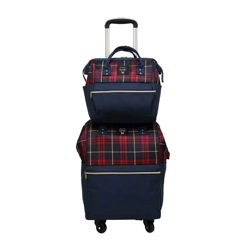 New Rolling Luggage bag On Wheels Girl Fashion Trolley suitcases with handbag Women Shopping Trolley bag Rolling Luggage Sets