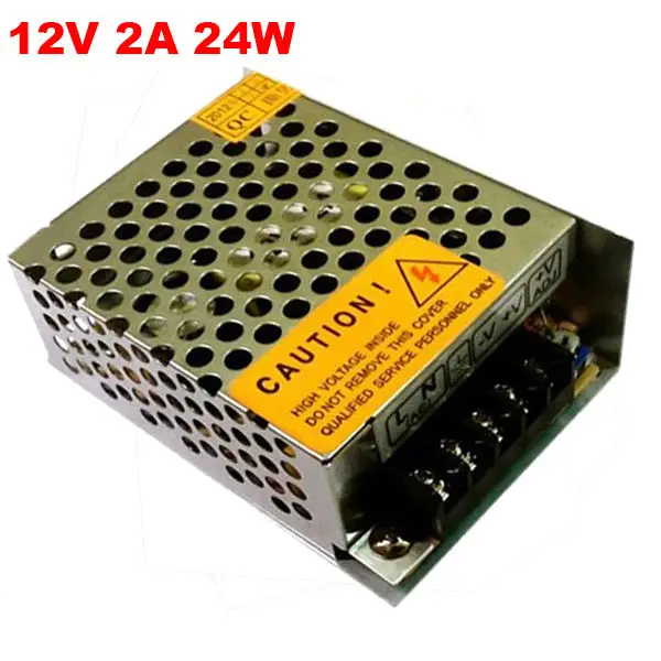 12V 2A Power Supply LED Driver Aluminum AC 110V 220V To DC12V Light Transformer for Strip Module Lights