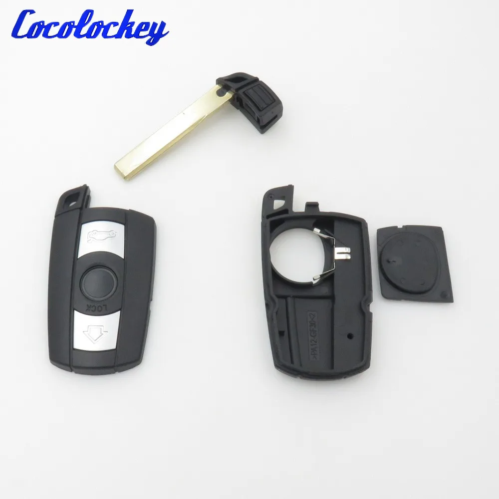 Cocolockey 3 Button Smart Keyless Enter Go Fuction 868MHZ Fit for BMW E90 Remote Key CAS3 CAS3+ System NO LOGO