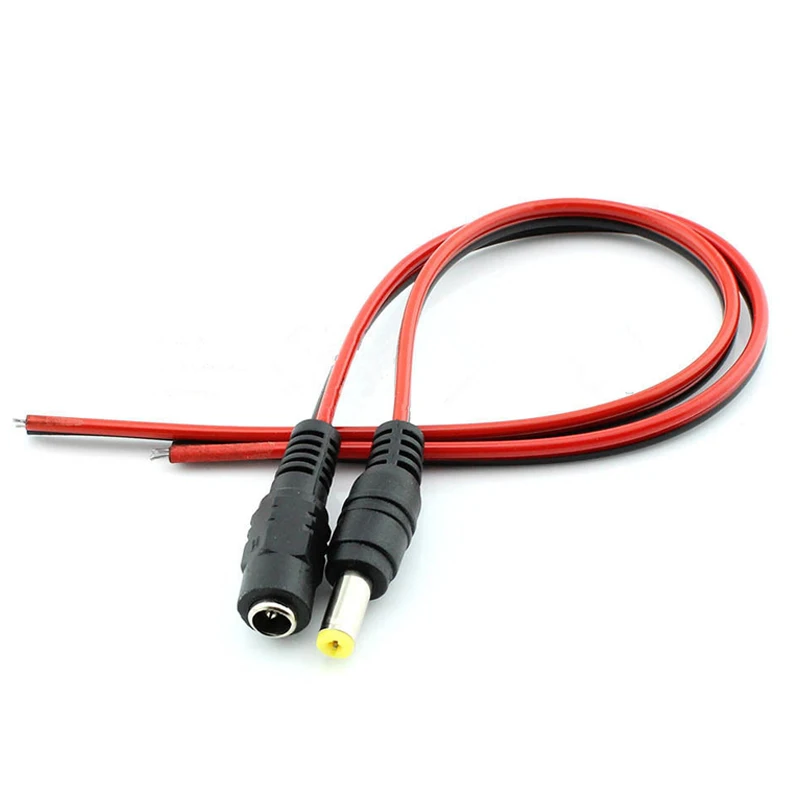 Bộ 10 Đôi Tất DC Pigtail Cable Nam Nữ 12V DC Cắm Đầu Cắm Hình Heo Camera Quan Sát Đầu Ghi Hình Camera đèn LED