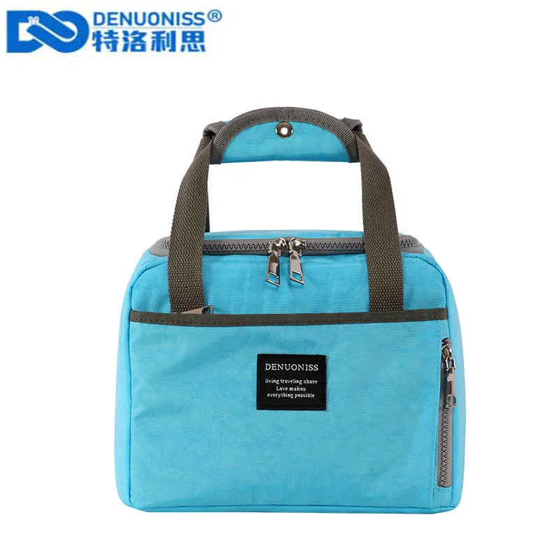 DENUONISS Waterproof Insulated Lunch Bags Oxford Travel Necessary Picnic Pouch Unisex Thermal Dinner Box Food Case