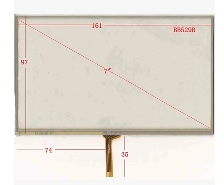 

7-дюймовый сенсорный экран GPS BB529B BD529B 161*97