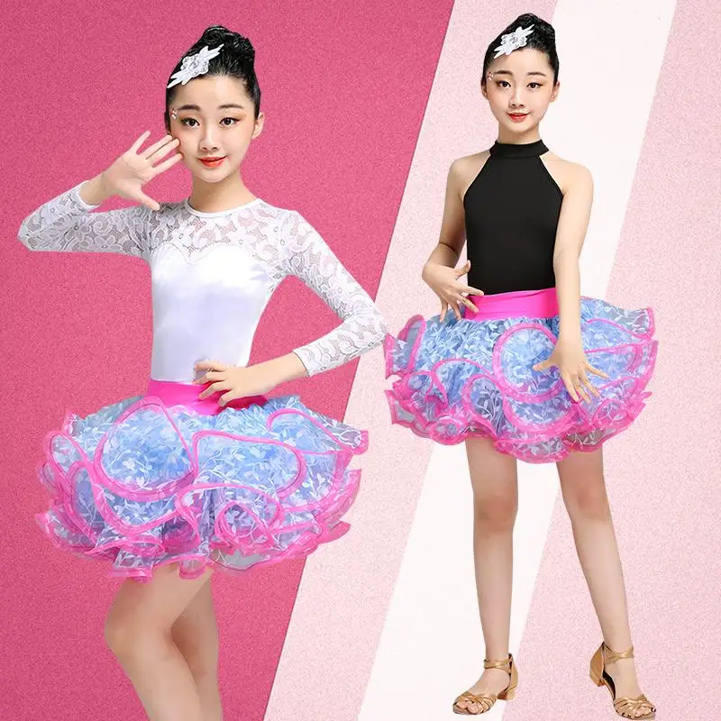 

child kid skirt Children Professional Latin Dance Dress Girls Ballroom Competition Dresses Modern Waltz tango Cha Cha Costumes