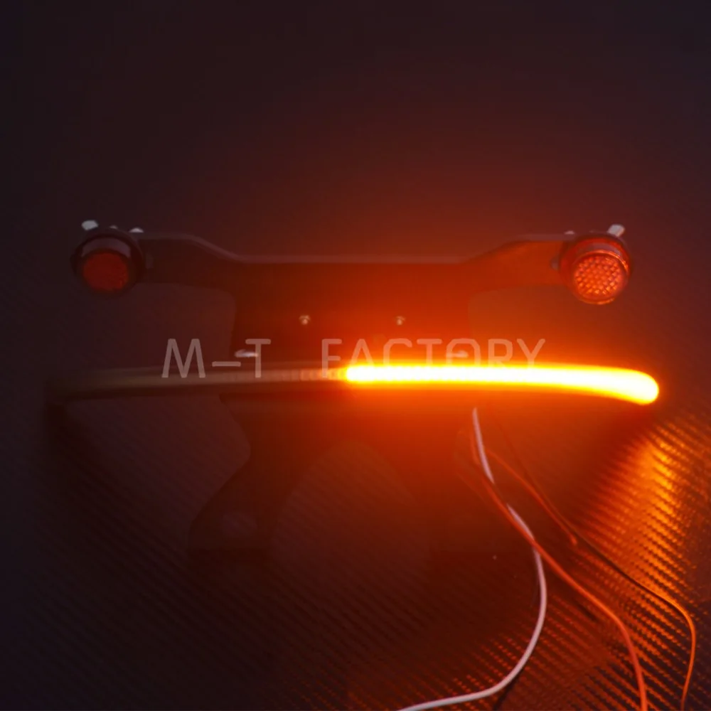 Motorcycle Amber LED Fender Smoke License Lens Turn Signal Tail Light Bar Bracket For Victory Vegas 2003-2014 2015 2016 2017