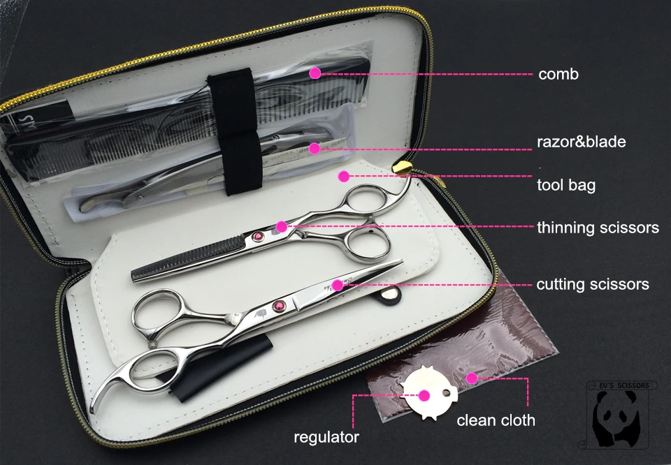 Smith chu 6.0 ' Professional Hairdressing Scissors Hair Cutting Thinning Scissors Set Barber Shears High Quality Salon