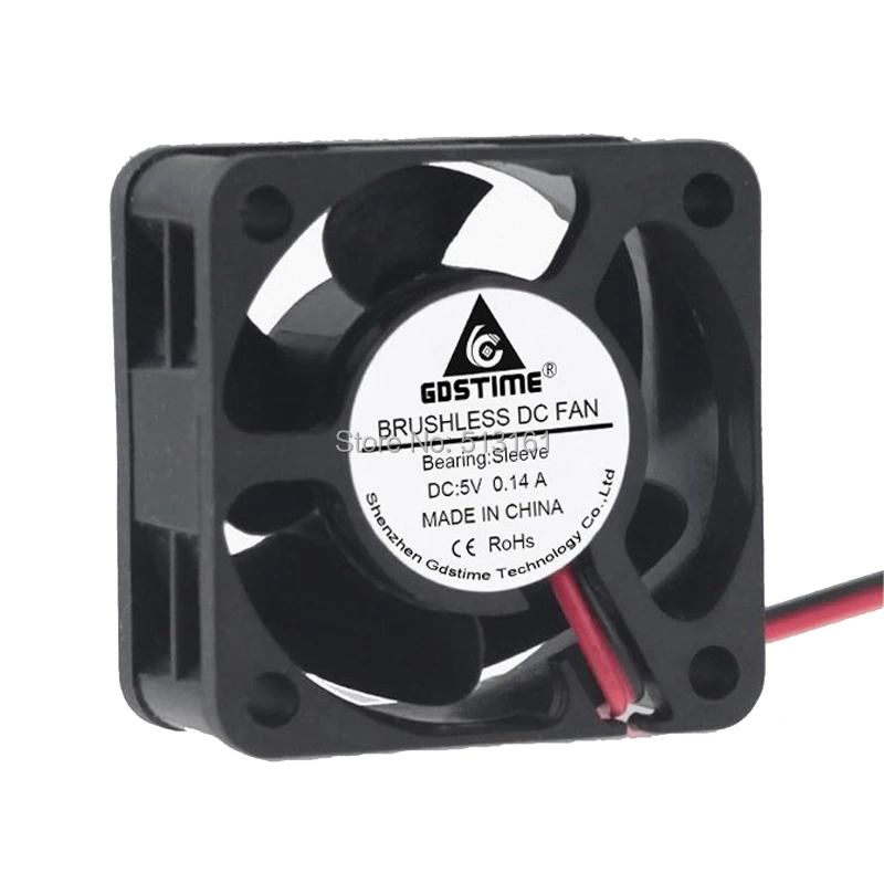 5 cái/lốc Gdstime Không Chổi Than Nhỏ DC Cooling Fan 5 V 40 mét 40x40x20 mét 4020 s 2Pin